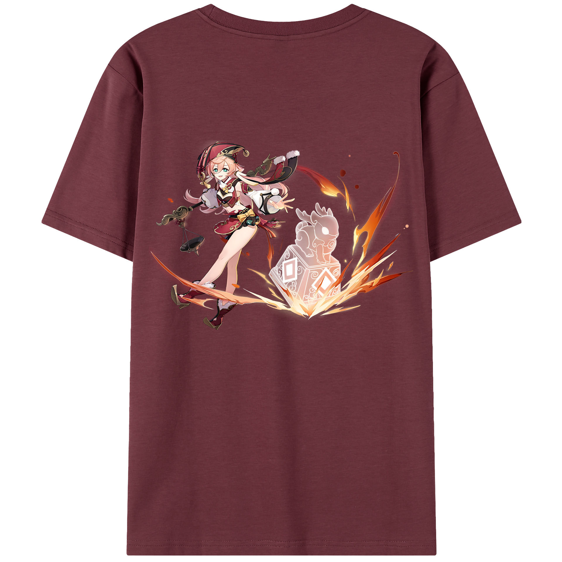 げんし神 ヤンフェイ genshin Yanfei 綿100％半袖Tシャツ（背面プリント）